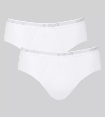 Sloggi Men s Basic Midi Briefs 2-Pack   Cotton Stretch Comfort Fit