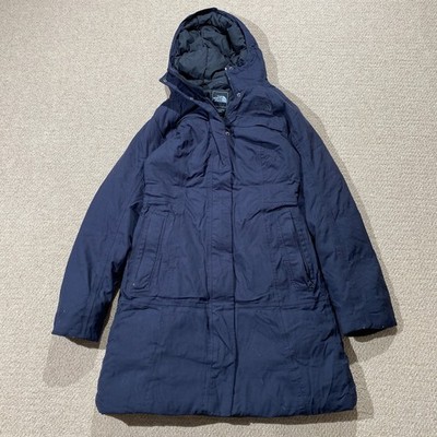 The North Face Daunenjacke Damen XS Navy Longline Hyvent Parka langer Mantel