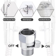 For Hand Shower 1pc Shut Off Valve with Quick Flow Control Water Switch