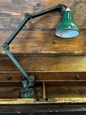 Vintage 1950?s Engineers Green Enamel Angle Lamp