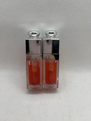 Dior Addict Lip Glow Oil   Shade 061 Poppy Coral (Bundle of 2)   Hydrating Gloss