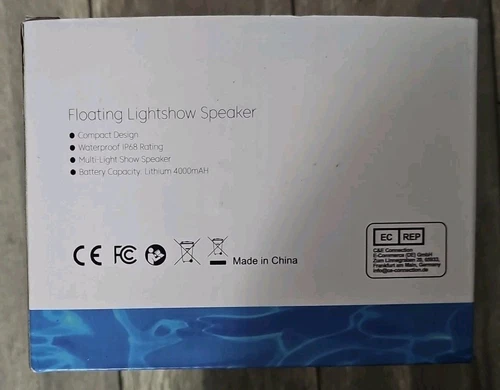 Pool Speakers Bluetooth Waterproof Floating Speaker with Colorful LED Lights, - Picture 3 of 6