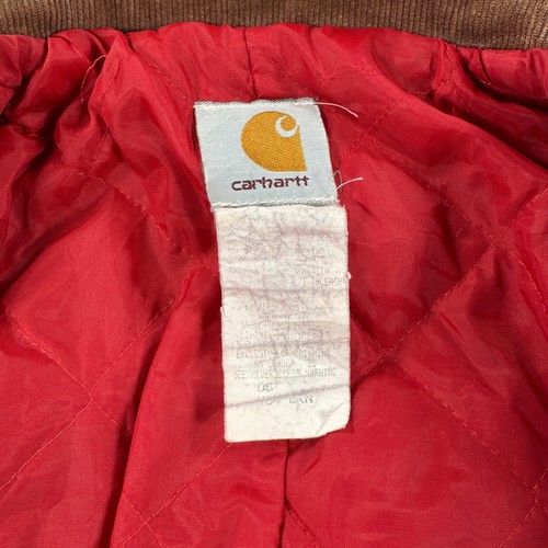 Vintage Carhartt Jacke Jungen Detroit Tan Duck Canvas rot Jugend Kinder 90s Distress - Bild 3 von 10