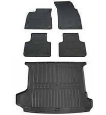 Gummi Fußmatten Kofferraumwanne für Audi Q7 4M ab 2015- Gummimatten Set Wanne