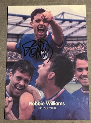 Robbie Williams UK Tour 2001 Programmheft mit original Autogramm