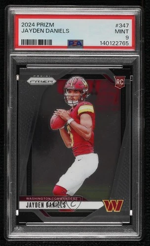 2024 Panini Prizm Rookies Jayden Daniels #347 PSA 9 MINT Rookie RC