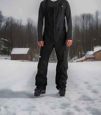 Mens NORTH FACE Freedom DRYVENT Bibs Snowboard/Ski  Black Sz Large REG