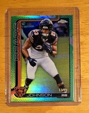 2025 Topps Chrome Football Roschon Johnson Green Refractor #/99 Chicago Bears 