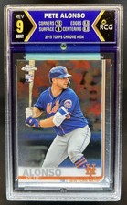 2019 Topps Chrome Pete Alonso RC Rookie #204 Mets RCG 9