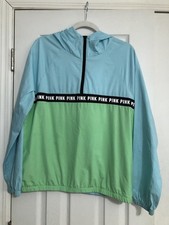 pink victoria secret Windbreaker 1/4 Zip Colorblock Size XS