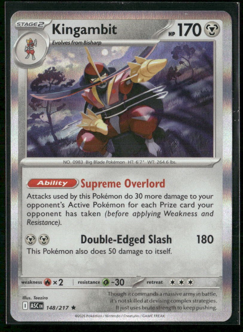 Kingambit ME: Ascended Heroes 148/217 Holo NM