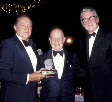 Bob Hope, James Doolittle & Jimmy Stewart at USO Dinner Gala - 1981 Old Photo 1