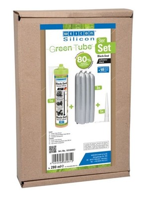 WEICON Green Tube Black-Seal Spezialsilikon Dichtstoff schwarz 280 ml haftstark