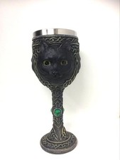 Lucky Black Cat Goblet Pagan Style Chalice Spellcast Witch Altar