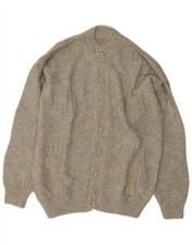 Vintage Mens Cardigan Sweater IT 52 Large Grey Wool HO16