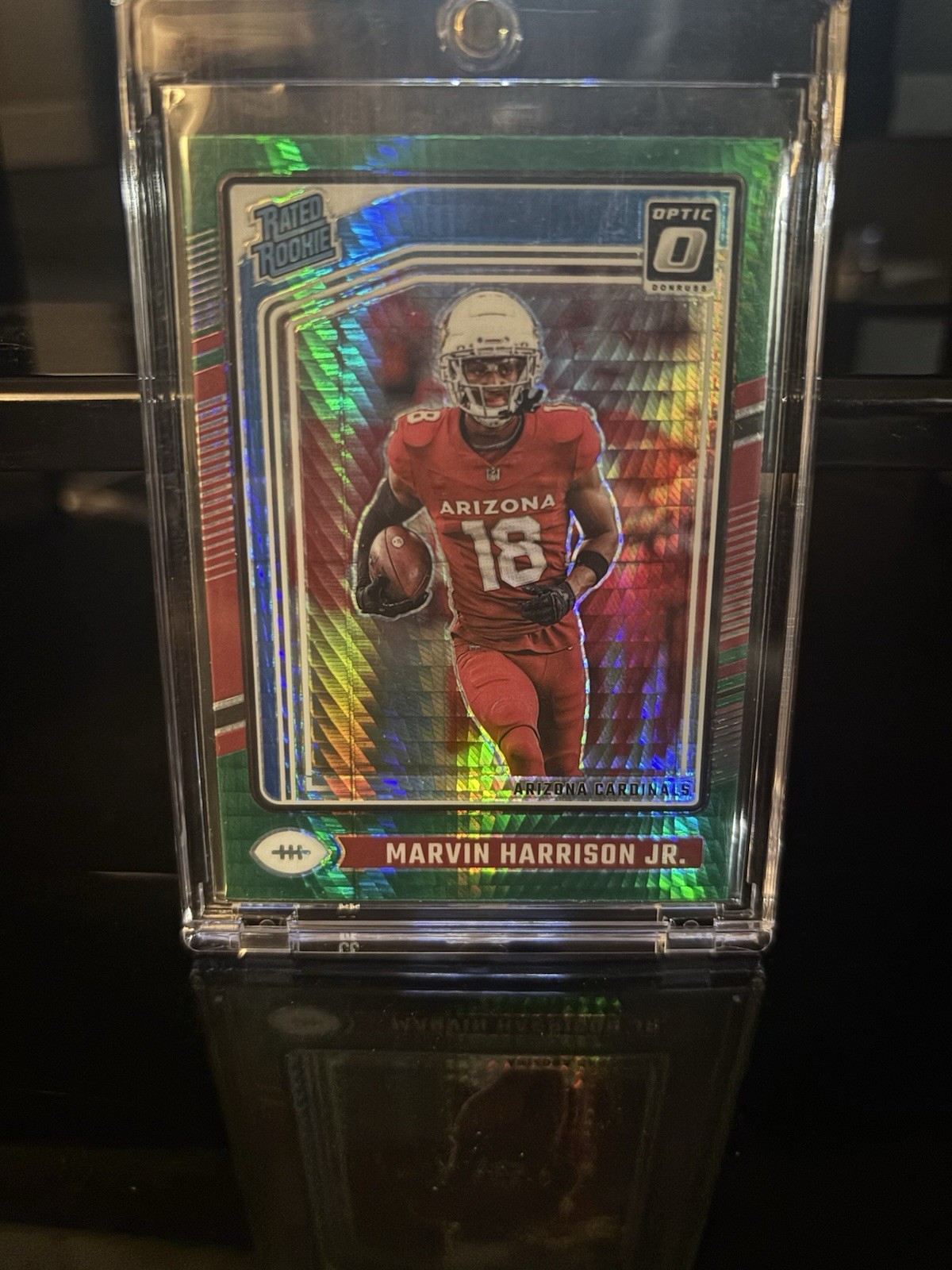 2024 NFL Donruss Optic Marvin Harrison Jr Rated Rookie Green Hyper RC #276 AZ