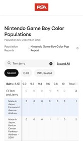 1st Print Tom And Jerry 9.6A PSA Nintendo Gameboy Color GBC WATA CGC VGA &