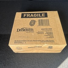 New Dr. Brown's Natural Flow Wide Neck Glass Baby Bottles 9 oz 270 ml 3 Pack