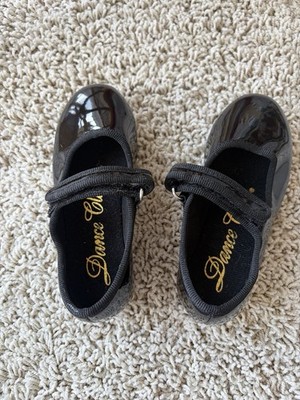 Dance Class Tap Shoes Little Girls Sz 6.5 Maryjane Style Black G9