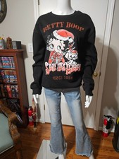 Betty Boop Black Christmas sweatshirt Size Small NWT