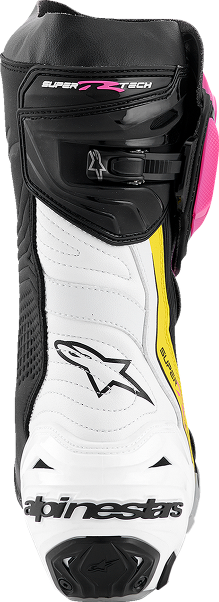 ALPINESTARS Supertech R Boots - Black/Magenta/White/Yellow - US