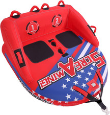 ZOOMBROS Towable Tubes for Boating 2-3 Person, Front/Back Tow Points Sofa Style