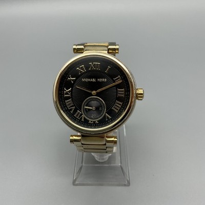 Michael Kors Womens Watch 39mm Black Dial Roman Numeral Gold  display picture 2