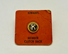 Kiwanis International "Member Clutch Back" Golden Metal Lapel Pin