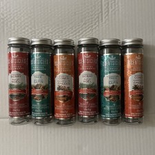 6 Jars Lot Christmas Scentsicles Scented Ornaments W/ Hooks 36 Sticks In Total