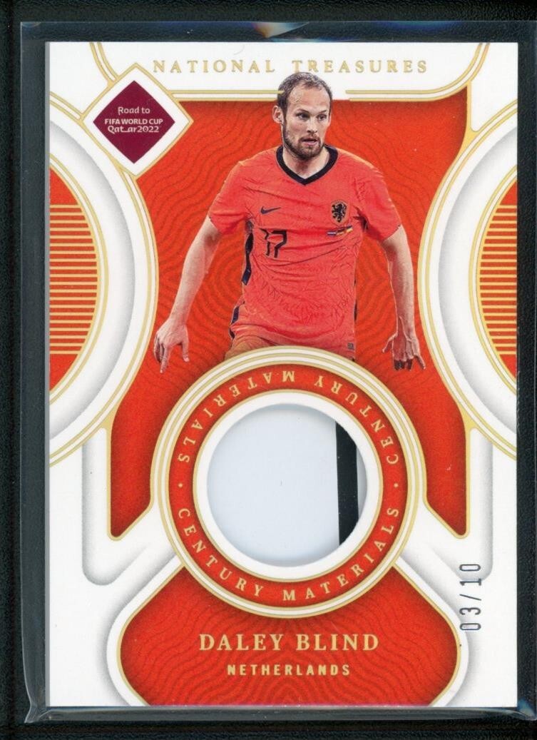 2022 DALEY BLIND 03/10 PATCH PANINI NATIONAL TREASURES FIFA ROAD TO WORLD CUP