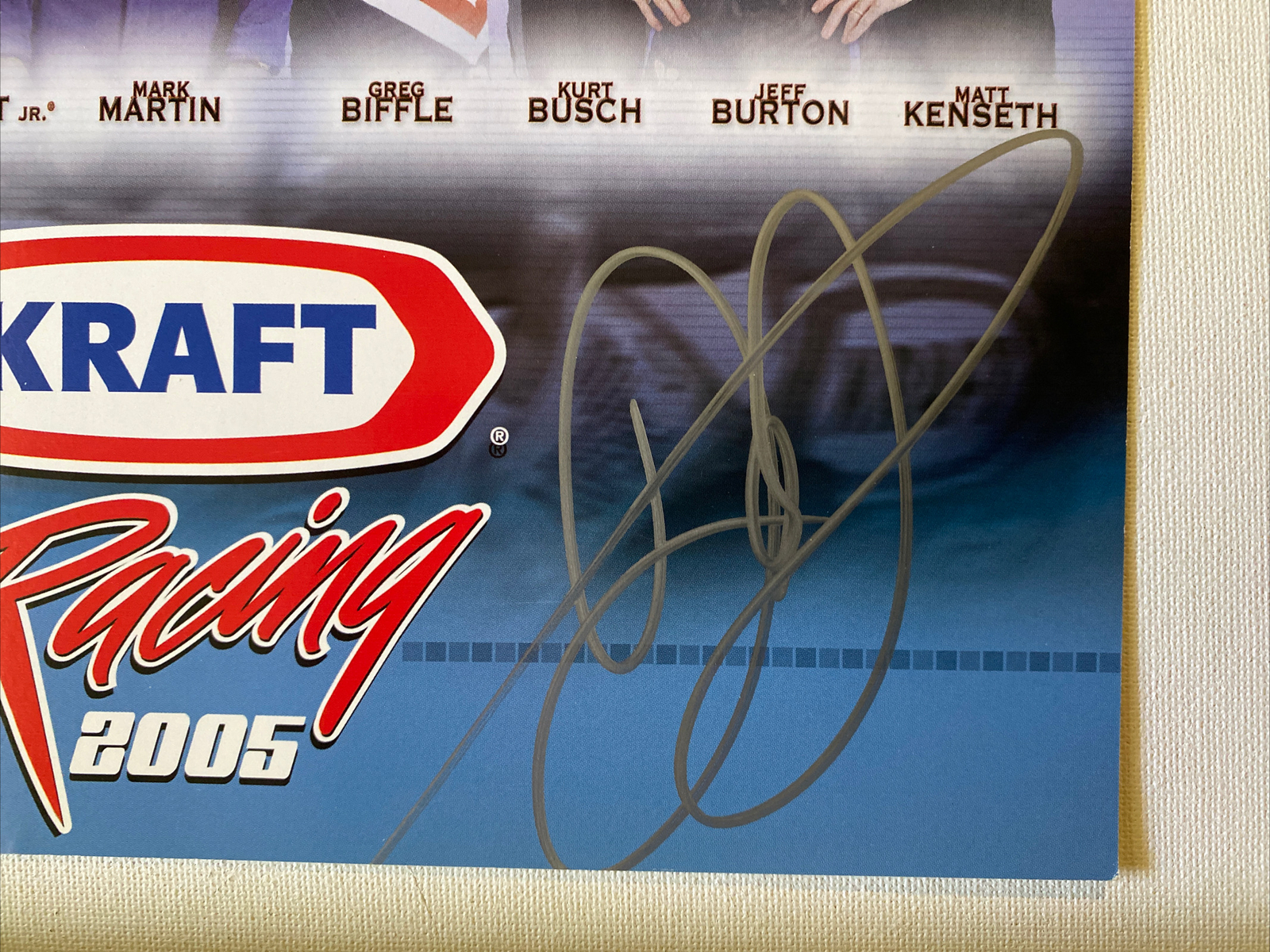 Dale Earnhardt Jr / Martin Truex Jr SIGNED 2005 Kraft Racing Post Card Nascar