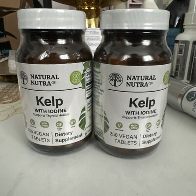 Natural Nutra Kelp with Iodine Supports Thyroid Health, 2 Pack New Fast Shipp