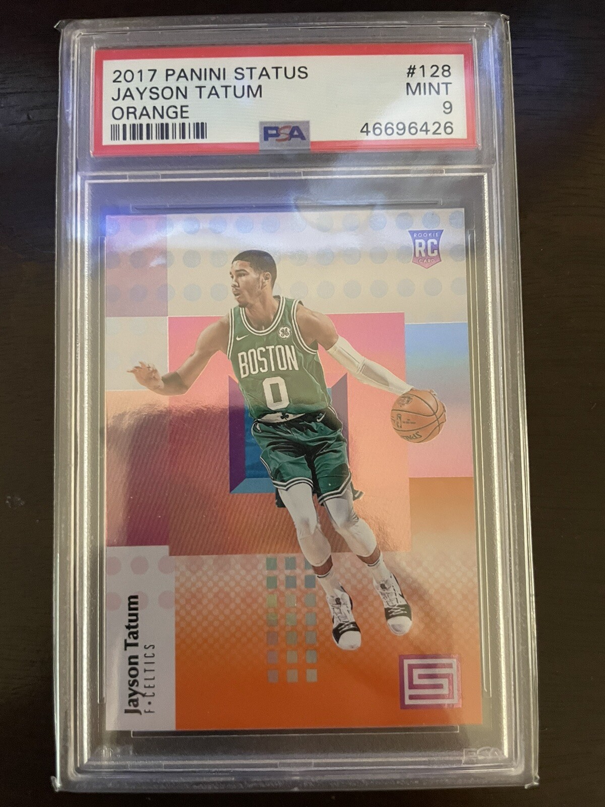 2017-18 Panini Status Orange Jayson Tatum Boston Celtics RC PSA 9 MINT