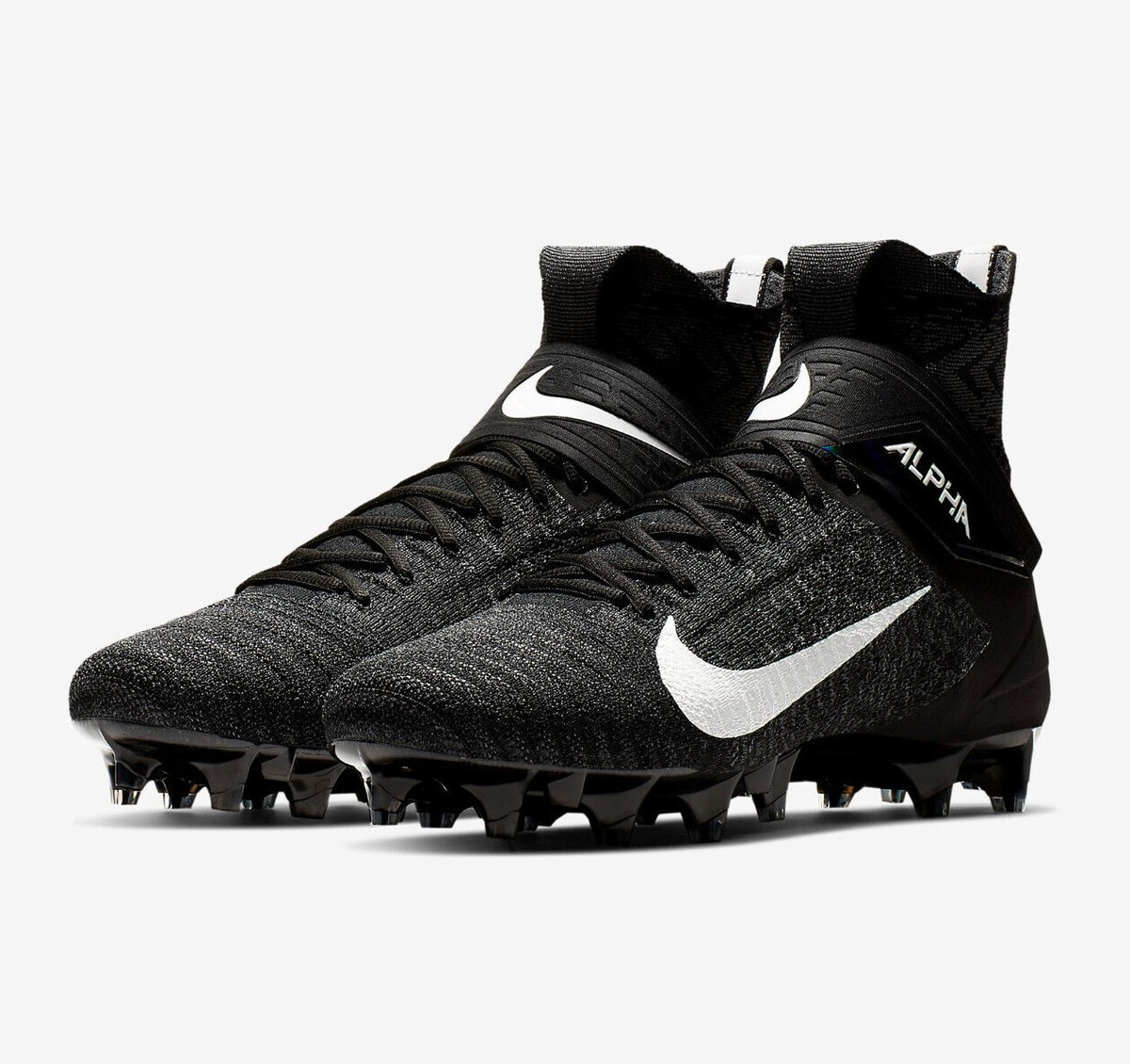 Nike Alpha Menace Elite 2 Football Cleats White/Black AO3374  display picture 2