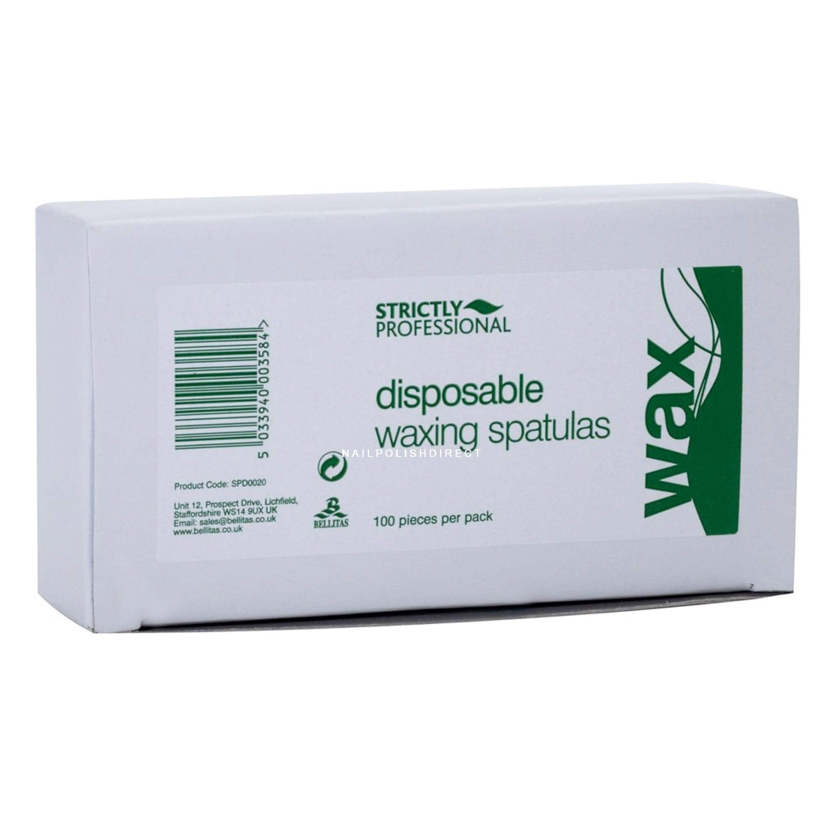 Strictly Professional Disposable Wooden Waxing Spatulas 100 Pieces