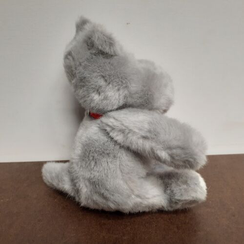 Kuddle Me Toys Hippopotamus Gray With Red Ribbon - Picture 3 of 5