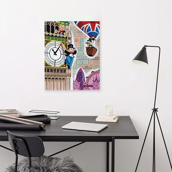 Alec Monopoly Canvas Print "Team on and Around Face of Big Ben" Wall Art - Image 2 of 4