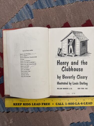 HENRY AND THE CLUBHOUSE Beverly Cleary Louis Darling HC 1970 10th Printing VTG - 第 3/8 張圖片