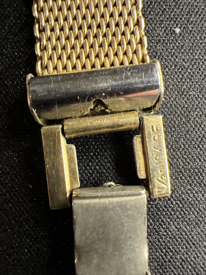 Reloj Lanco Tank Vintage Damas 17 Joyas Cuerda Manual Pulsera Llena Oro 10k Foto 4 de 4