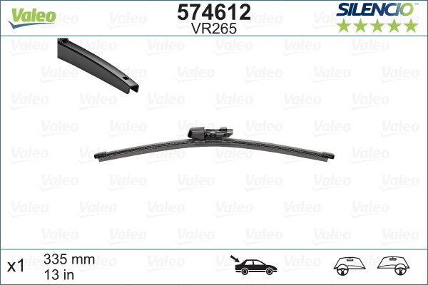 VALEO 574612 Wiper Blade for SEAT,SKODA,VW