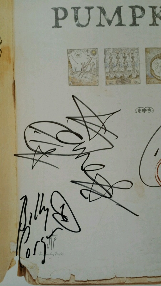 SMASHING PUMPKINS MACHINA CD PROMO AUTOGRAPHED / SIGNED POSTER