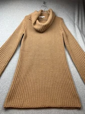 BB Dakota Chunky Cable Knit Turtleneck Sweater dress Womens M Minimalist 