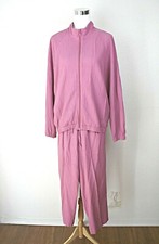 VTG MONTEREY BAY 80's SET Outfit Windbreaker Light Jacket  Pants Rose  XL  