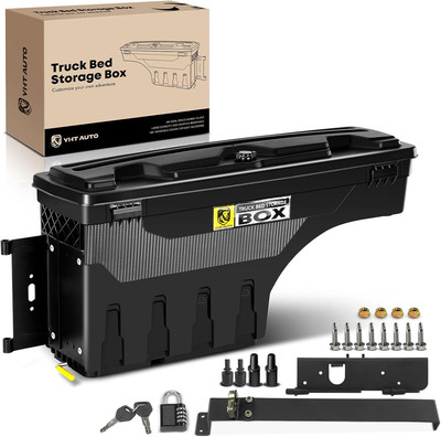 Truck Bed Storage Tool Box Lockable Compatible with 1999-2007 Chevy Silverado GM