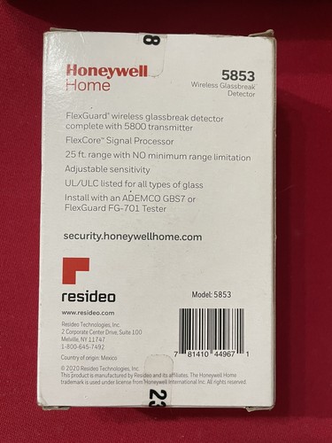 New Honeywell Ademco 5853 Wireless Glassbreak Detector Free Shipping - Picture 3 of 4