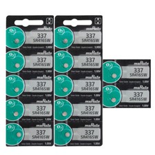 12 Murata 337 SR416SW Siver Oxide 0 MERCURY Batteries- Replaces Sony