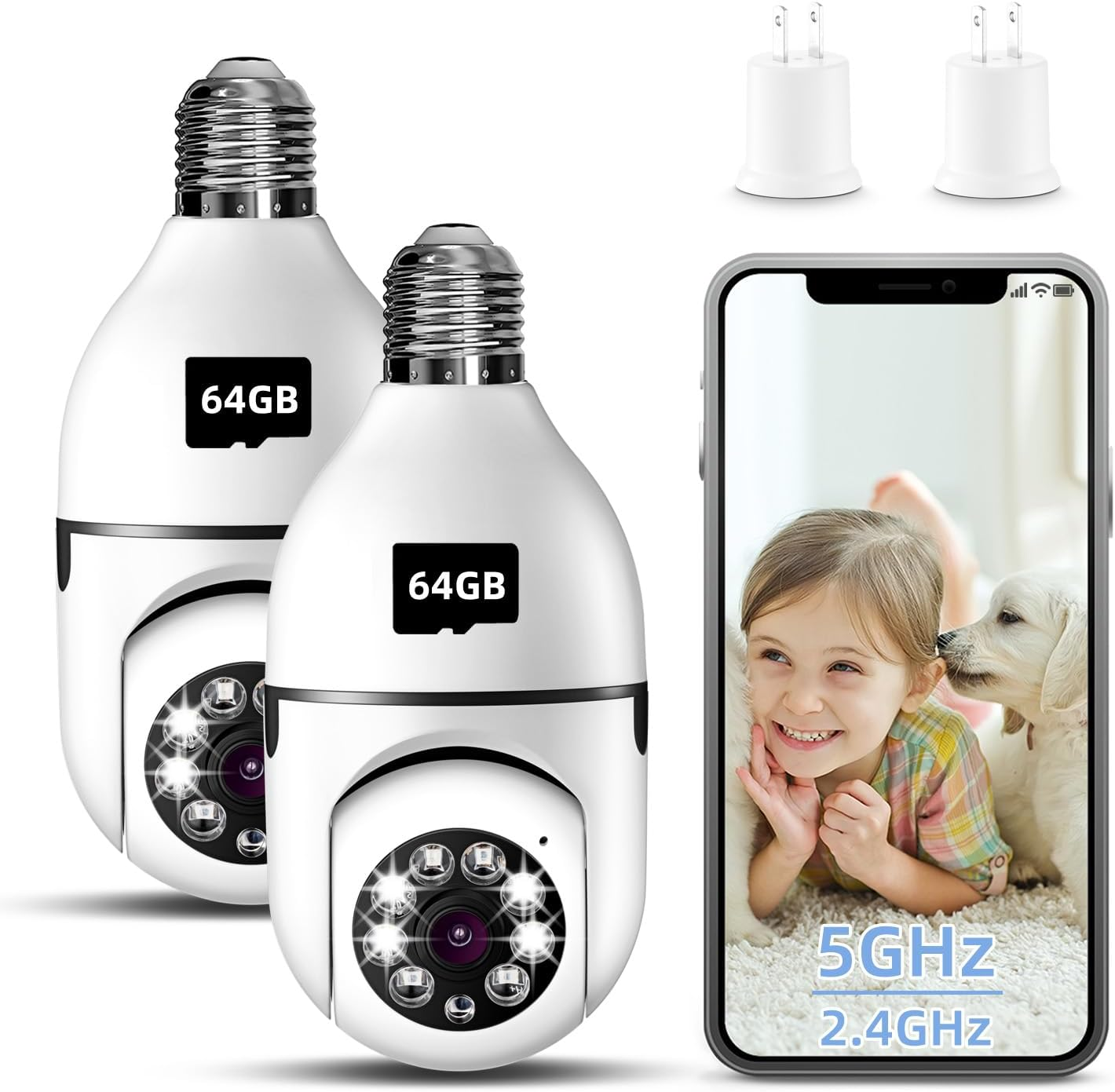 2K HD Pan Tilt Wireless Indoor Security Pet Baby Monitor Camera-image