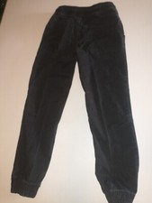Wonder Nation Boys Flat Front Pants Black Pull On Uniform Size 8 M Stretch