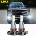 5202 LED Fog Light Bulbs Kit 6000K for Chevy Silverado 1500 2500 3500 2007-2015