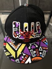 NBA Chicago Bulls Windy City Cap Hat Black Men's One Size 90s Vintage RARE